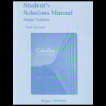 Single Variable for Calculus ; Early Transcendentals   Student Solutions Manual
