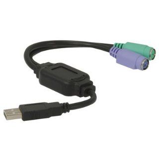 PS 2 Mouse and Keyboard to USB Adapter Cable