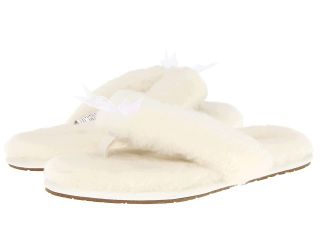 UGG Fluff Flip Flop II Womens Slippers (White)
