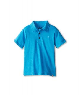 Hurley Kids Dialed Triblend Polo Boys Short Sleeve Pullover (Blue)