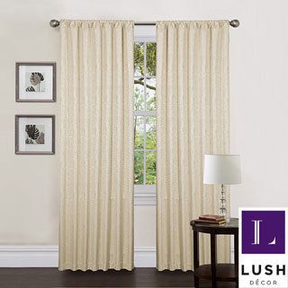 Lush Decor Beige 84 inch Thermal Zebra Curtain Panel