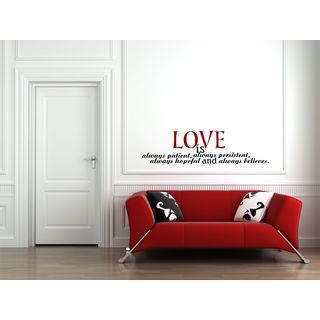 Love Is 37 Inches Wide By 10 Inches Tall Vinyl Wall Art