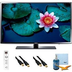 Samsung 50 HD 1080p Smart TV Clear Motion Rate 120 Plus Hook Up Bundle   UN50H5