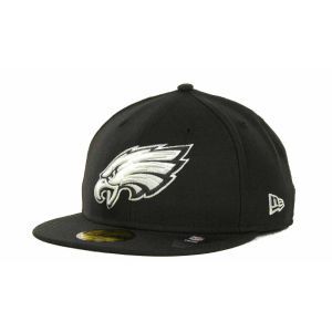 Philadelphia Eagles New Era NFL Black And White 59FIFTY Cap
