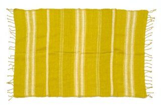 100% Ethiopian Cotton Kitchen Hand Towel Fair Trade 20 x 30 inches Gold and Natural  