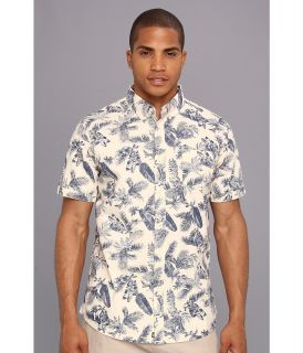 Element Tropical Thunder S/S Woven Mens Short Sleeve Button Up (Beige)