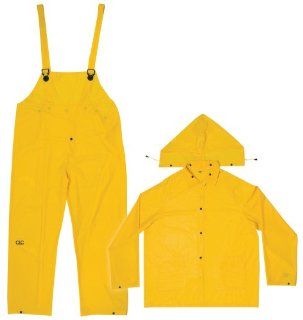 CLC Rain Wear R110M .20 MM Yellow 3 Piece Rain Suit, Medium