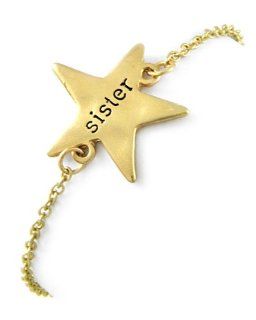 Sister Star Charm Goldtone Bracelet Jewelry