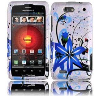 Blue Splash Hard Case Cover for Motorola Droid 4 XT894 Cell Phones & Accessories