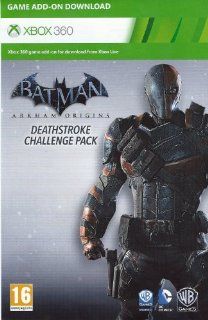 Batman Arkham Origins   Deathstroke Challenge Pack DLC Code Card XBOX 360 Video Games