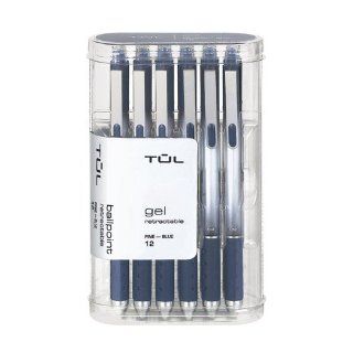 TUL Retractable Gel Pens 0.5 mm Fine Point, Blue 12/pk  Rollerball Pens 