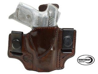 Ruger SR9C IWB Dual Spring Clip Holster R/H Brown   0418  Gun Holsters  Sports & Outdoors