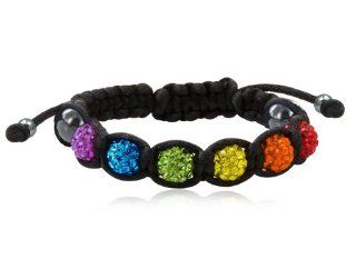 Rainbow Pride Black Shamballa Bracelet   Gay & Lesbian LGBT Pride. LGBT Pride   Gay and Lesbian Bracelet. One high quality wristband / anklet for men or women. Rainbow Pride Jewelry Wristlet is Great for the Gay parade, as a Lesbian, Gay, Bisexual, or 