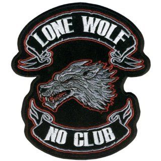 Hot Leathers Lone Wolf Embroidered Patch (6" Width x 7" Height) Automotive