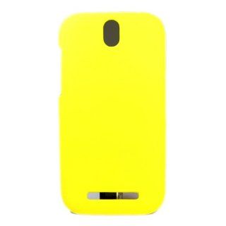ivencase Rubber Smooth Hard Skin Case Cover for HTC One SV / One ST T528T Yellow + One phone sticker + One "ivencase" Anti dust Plug Stopper Cell Phones & Accessories