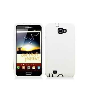 White Black Hard Soft Gel Dual Layer Cover Case for Samsung Galaxy Note N7000 SGH I717 SGH T879 Cell Phones & Accessories