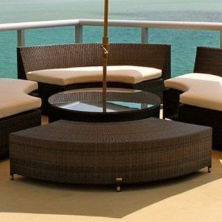 Source Outdoor Circa All Weather Wicker Sectional Bench  Outdoor And Patio Furniture Sets  Patio, Lawn & Garden
