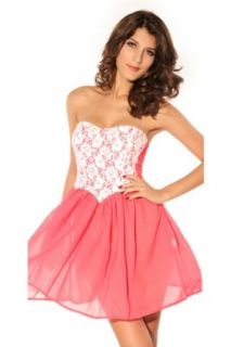 Dear love Ladies Pink Dipped Waist Kelly Dress Party Clubwear Cocktail