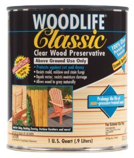 Rust Oleum 902 Wolman Classic Clear Wood Preservative Above Ground, Quart, Clear   Household Wood Stains  