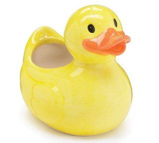 Yellow Duck Planter/Vase Or Holder For Home And Nursery Decor  Duck Plant Pot  Patio, Lawn & Garden