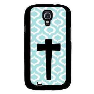 Have Faith Aqua Ikat Hipster Samsung Galaxy S4 I9500 Case Fits Samsung Galaxy S4 I9500 Cell Phones & Accessories