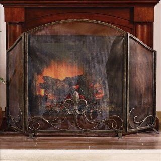 Spi Fleur De Lis Fireplace Screen  