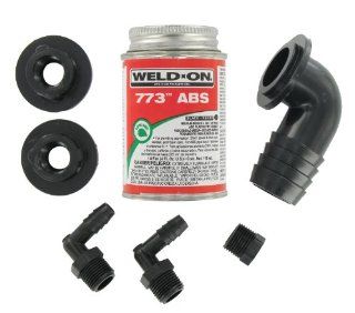 Valterra RK907 90� Barbed Elbow ABS Tank Fill Kit with Cement Automotive