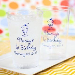 Personalized Clear Plastic Birthday Cups Health & Personal Care