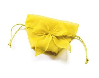 Weddingstar Organza Drawstring Bags with Decorative Bow, Lemon Yellow Kitchen & Dining