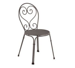 EmuAmericas 909 Pigalle Side Chair, Design Pattern, Bronze, Pack of 4  Patio Chairs  Patio, Lawn & Garden