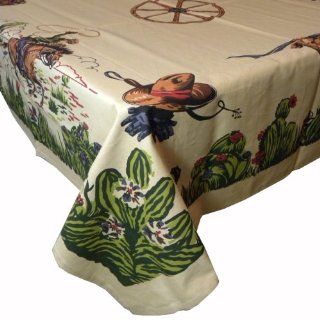 Moda Home Western Cotton Tablecloth   Home on the Range   Plastic Tablecloths Western Design