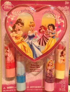 Disney Princess Lipstick with Heart Box, 4 Count  Lip Glosses  Beauty