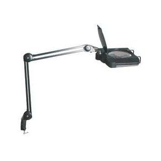 LumaPro 10C910 LED Square Magnifier Lamp, black Industrial Hardware