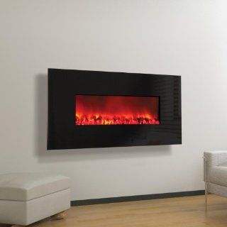 Amantii 50 inch Wall Mount Electric Fireplace   Black Glass   Wm 50   Stanton Wall Mount Electric Fireplace