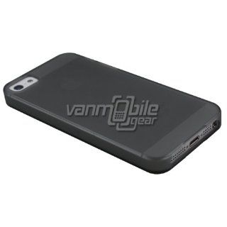VMG Matte TPU Premium Case Cover For Apple iPhone 5   SMOKE TINTED Premium 1  Cell Phones & Accessories