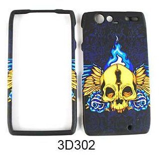 Motorola Droid RAZR XT912 3d Skull Wings Black Case Cover Snap On Protector New Cell Phones & Accessories