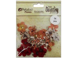 Petaloo Darjeeling Wild Blossom Mini Paprika   Scrapbooking Embellishments