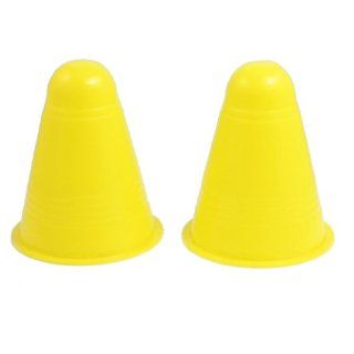 Yellow Soft Plastic Roller Skating Road Cone Roadblock 2 Pcs  Home Security Systems  Camera & Photo