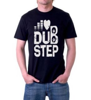 Xtees   Mens Glow In The Dark I Love DubStep   Small   Black Clothing