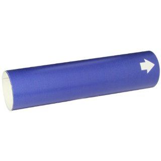 Brady 4013 D Snap On 4"   6" Outside Pipe Diameter B 915 Coiled Printed Plastic Sheet Blue Color Pipe Marker Industrial Pipe Markers