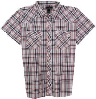 Casual Country Big and Tall Men's Western 894 Plaid Short Sleeve Shirt 3XL Red Navy at  Mens Clothing store Button Down Shirts