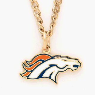 Denver Broncos Chain Necklace with NFL Team Logo Pendant  Sports Fan Necklaces  Sports & Outdoors