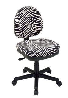 Contemporary Swivel Chair with Flex Back In Zebra Finish By Office Star  