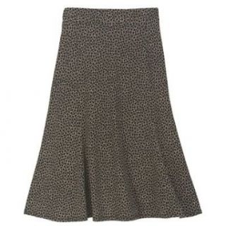 Jet Set Knit Elastic Waist Print Skirt Black XL