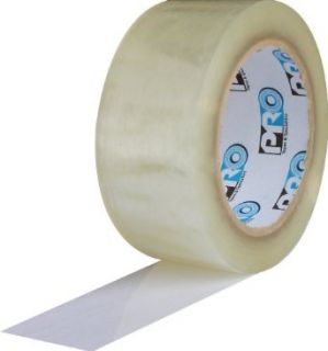 ProTapes Pro 919 Rubber Heavy Duty Carton Sealing Tape with Polypropylene Backing, 3.46 mil Thick, 60 yds Length x 2" Width, Clear (Pack of 36)