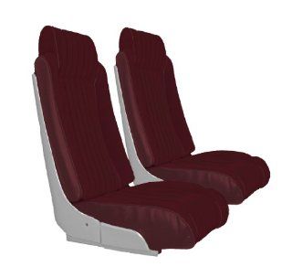 Acme U2009S 899L Maroon Vinyl with Burgundy Velour Front Bucket and Rear Bench Seat Upholstery Automotive