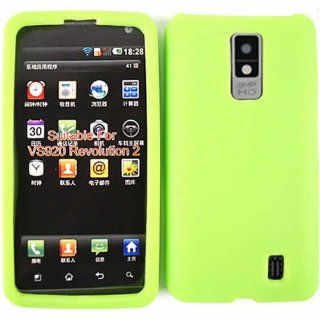 Lg Spectrum Vs920 Green Soft Gel Rubber Accessory Cell Phones & Accessories