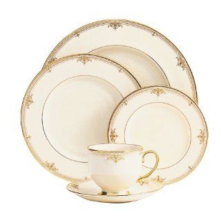 Lenox Republic Gold Banded Ivory China 20 Piece Dinnerware Set, Service for 4 Kitchen & Dining