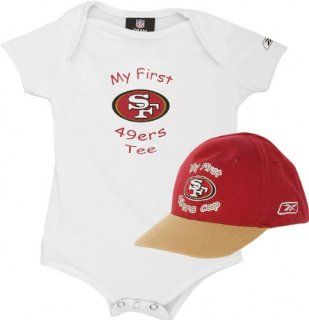 San Francisco 49ers Boys Newborn 6 9 mos. My First Cap & Bodysuit Set  Baseball Caps  Sports & Outdoors