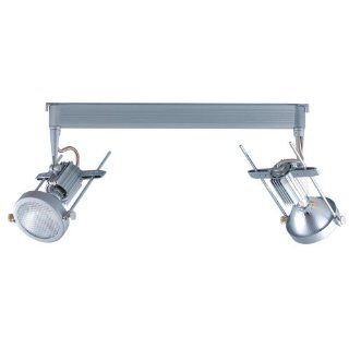Jesco Lighting JMH902P2020S Contempo Series 902   Two Light MH PAR20 20W J 2 Wire Single Circuit System Track Head, Silver Finish   Track Lighting Fixtures  